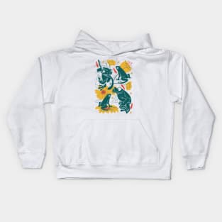 Vintage Frog Illustration Kids Hoodie